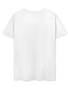 1 Pieza Playera de Manga Corta para Hombre Ajuste Regular Casual Estilo Vintage College Estampado Gráfico de CALIFORNIA con Diseño de Calidad Superior Arte Gráfico Moderno de Verano 2026 Cuello Redondo Clásico Envío Directo Desde Almacén Local Modelo para Parejas Ideal para Llevar en Pareja. - Blanco - Ver 4