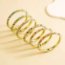 14K Gold Plated Fashionable Casual Versatile Commute Vintage Colorful Bracelet For Women - Yellow Gold - View 3