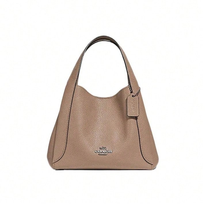 COACH Hadley 21 Detachable Shoulder Strap Coated Canvas Leather Hobo Bag Tote Bag Shopping Bag Shoulder Bag Crossbody Shoulder Bag Women's Light Brown - 78800-lHTAU - View 1