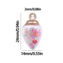 10/20pcs Water Drop Shaped Pure Glass Ball Pendant, For DIY Handmade Hanging Decor, Bracelet, Earring Jewelry Making Accessories - Glass Ball Pendant - View 5
