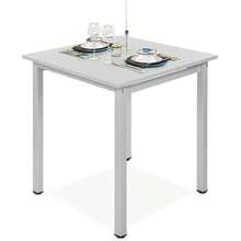 Dining Table And Chairs Set 2/4, Square Kitchen Dining Room Set Kitchen Table With 2/4 Chairs, Space Saving For Small Space Apartment, Dining Room, Kitchen, Black Table With 2/4 Chairs - Silver - View 8