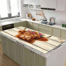 1pc Dish Drying Mat, Coffee Machine Mat, High-Density Floral Wooden Pattern Absorbent Draining Pad, Suitable For Dining Table, Coffee Bar, Kitchen Countertop Decor, Multi-Purpose Drainage Mat, Home Gift, Desktop Decor - XYLSD-446 - View 16