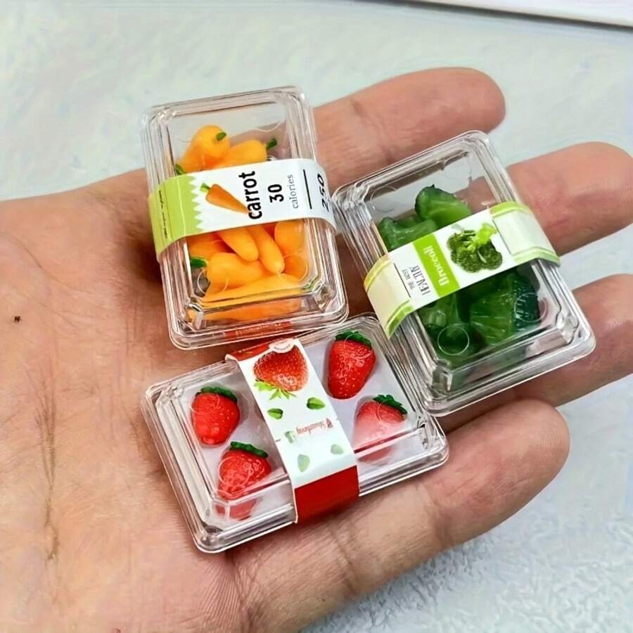 1/12比例微缩水果蔬菜套装,微型场景装饰 - 万圣节和圣诞节的理想礼物 - 綠色花椰菜 - 查看 1