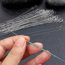 7Pcs Superfine Beading Needles, Soft Steel Wire Twisted Bead Threader For DIY Jewelry Bracelet Making - Steel - View 4