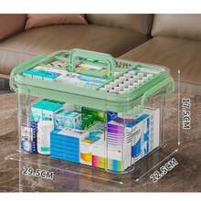 Thickened Waterproof Multi-Layer Medicine Storage Box, Clear Organization And Classification, Transparent Visible, Suitable For Home, Travel, Office, Party Use, Box, Organizer, Emergency Kit - Multicolor - View 13