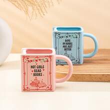 1 chiếc cốc cà phê gốm hình cuốn sách 3D độc đáo, dung tích 290ml/9.8oz, họa tiết hoa trang nhã, thích hợp cho người yêu sách, kiểu dáng đôi màu hồng và xanh dương. Thích hợp dùng cho cà phê, nước chanh, sữa, nước ép, sinh tố. Là món quà lý tưởng cho nhà văn, tác giả, độc giả, gia đình và bạn bè. - Nhiều màu - Xem 3