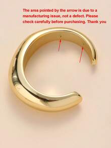 NAIZHU 1/4pcs Minimalist European And American Style Gold Geometric Open Bangle Bracelet, Suitable For Teenagers And Daily/Party Accessories - Gold - View 10