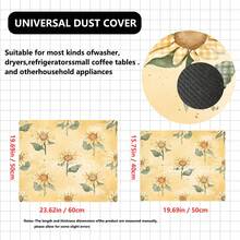 1 pieza Estera absorbente para secar platos con patrón de girasol vintage, decoración del hogar, apta para máquina de espresso, fregadero, grifo, baño, accesorios de cocina - Multicolor - Ver 11