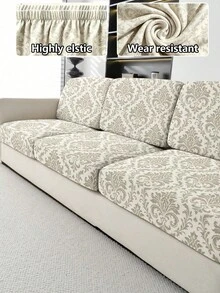 1 cái vỏ bọc đệm ghế sofa co giãn in hoa kẻ sọc, dùng cho mọi mùa - Nhiều màu - Xem 6