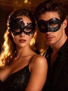 Lace Eye Mask Costume Party Outfit - View 3