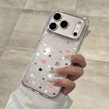 1 Stück glitzernde transparente stoßfeste Schutzhülle für das gesamte Handy, TPU Soft Bumper Cover, kompatibel mit iPhone 17/17 Air/17 Pro/17 Pro Max/16/16 Pro/16 Plus/16 Pro Max 16/15 Pro Max/14 Pro Max/13 Pro Max/12 Pro Max/11 Pro Max/16 Pro Max - Transparent 4 - Übersicht 8