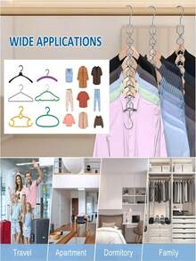 Gantungan Baju Ajaib Berlapis-lapis, Gantungan Baju Logam Hemat Ruang yang Dapat Ditumpuk, Cocok untuk Lemari Pakaian, Kamar Tidur, dan Pengorganisasian Pakaian di Kamar Asrama - MultiWarna - View 8