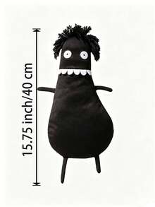 1pc 40cm/15.75in Small Head Monster Dark Humor Plush Doll, Black Weird Style Plush Doll, Humorous Ugly Cute Stuffed Doll, Gothic Horror Pillow, Unique Room Decor Friend Gift - Black - View 11