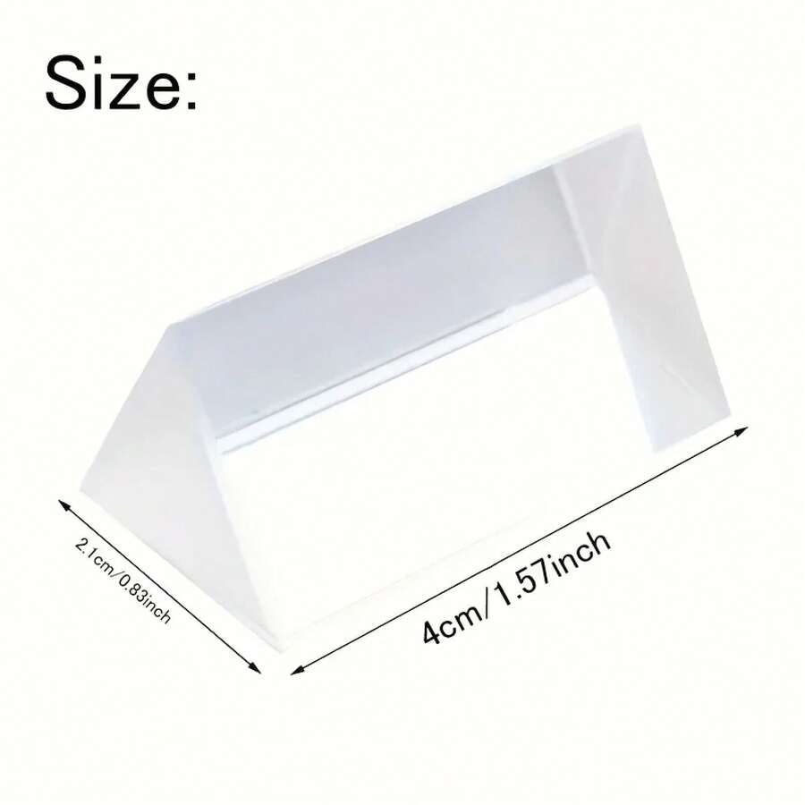 Prisma Triangular de Vidrio Óptico de 50 mm, Refractómetro Espectral, Equipo de Enseñanza para Experimentos Científicos, Filtro de Fotografía, Regalo Creativo - 1 pieza - Ver 1