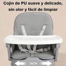 Silla Alta para Bebé Multifuncional 3 en 1, Silla de Comer Ajustable y Plegable con Charola Doble, Silla de Bebé Segura de 6 Meses a 4 Años - Rosa - Ver 4