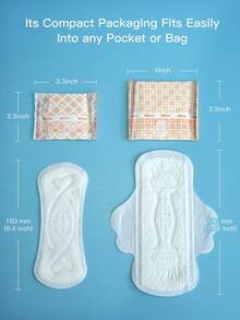 100pcs Women's Daily Ultra Thin Sanitary Pads, 163mm And 190mm Menstrual Pads, Light Absorption, Unscented, Thin Style, Sanitary Napkins, Breathable, Individually Wrapped, Breathable And Snug Fit - Set - View 4