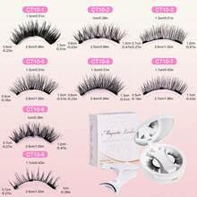 1 Box Reusable Natural Style Glue-Free Magnetic False Eyelashes, Soft Magnetic Lashes, Easy To Apply And Remove - View 2