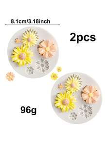 1pc/2pcs/5pcs Everyday Silicone Flower Molds, Suitable For Making Earrings, Pendants, Candies And Chocolates, Easy To Use, Multifunctional Handcraft And Baking Molds, Easter Themed Silicone Molds - Beige - View 17