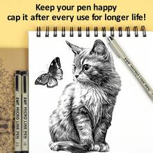 13/16pcs Professional Fine Liner Pen Set, 0.05-1.0mm Multiple Tip Sizes, Waterproof Archival Ink, Suitable For Artists Sketching/Journaling/Comic/Calligraphy/Engineering Drawing, High-End Back To School Art Supplies - Sets - View 12