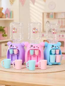 Cute Bear-Shaped Drink Bottle Toy - Mini Kitchen Playset, Can Hold Hot & Cold Beverages, Comes With 2 Stackable Cups - Multicolor - View 1