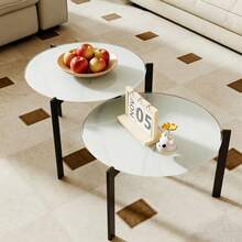 Tables - Beyaz + Metal + Temperli Cam - Görünüm 12