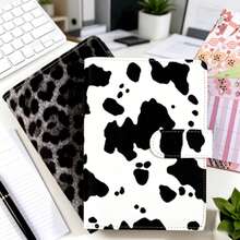 1pc A6 Planner Notebook With Zipper Pocket, Creative Leopard Print Loose-Leaf Binder, Budget Tracker, Cash Budget Organizer, 3D Planner, Magnetic Closure, For Cash Budgeting And Photo Storage, School And Office Supplies, Travel Accessories, Gift For Family And Friends, Leopard Print, Travel Essential, University Essential, Stickers, Pens, Education, Colors, School Supplies, Pen Holder, Pencil Case - Multicolor - View 10