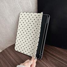 1個圓點蕾絲印花平板電腦保護殼，相容於 iPad 第10代 10.9吋 2022 智慧保護殼/ Air 13(M3 2025)/ Air 11(M3 2025)/ Air 11(M3 2025)/ 11(A16 2025)，自動休眠/喚醒功能/時尚平板配件相容於 Xiaomi5/5PR/6/6PRO/7/7PRO/Galaxy Tab S10+/S9/A9，相容於 Pad 5/6/7，相容於 Matepad - 彩色 - 查看 8