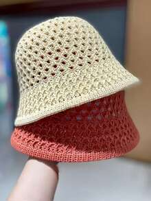 1pc Breathable Mesh Sun Hat For Women, Foldable UV Protection Bucket Hat For Spring/Summer, Suitable For Outdoor Activities, Beach Vacation, Back To School Season - A - View 8