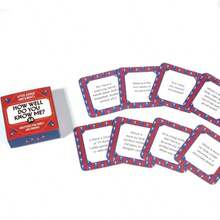 Minijuego de cartas - ¿Cuánto me conoces? - Cartas de juego, adecuadas para viajes, reuniones, entretenimiento familiar y de amigos - Multicolor - Ver 2