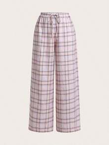 Pantalones estampados de cebra de pierna ancha de moda para mujer, pantalones anchos de verano, pantalones de pierna ancha para mujer, pantalones bohemios - Rosa - Ver 3