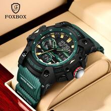 Foxbox Reloj digital militar LIGE para hombres, resistente al agua 30m, reloj de cuarzo LED, reloj deportivo, reloj grande para hombres - Negro - Ver 9