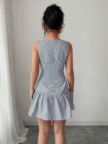 Women Short Dresses - Grey - View 2