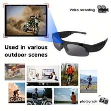 Kacamata Video Pintar, Kacamata Olahraga Luar Ruangan HD 1080P, Kamera Komputer, Kamera Tubuh, Perekam Video, Perekaman, Sudut Lebar 120°, Daya Tahan Baterai 180 Menit, Dengan Kartu Penyimpanan 64GB - View 5