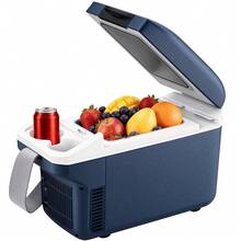 iceBlue 8L Mini Portable Car Refrigerator Dual Power Supply Type-C & Vehicle Power Cooling Box With Shoulder Strap For Outdoor Camping Travel Picnic - US A Type Plug(110-127V) - View 2