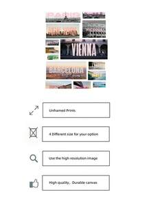 1pc Frameless Collage Fashion City Travel Wall Art Print, Minimalist Urban Poster For Apartment, Living Room, Bedroom, Dorm, Party Decoration, Best Gift Choice, Back To School, Funky Posters, Vintage Decor, College Dorm Essentials - City Travel - View 6