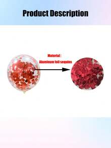 12pcs 12 Inch Red Transparent Latex Balloons With Shiny Sequins - Red - View 4