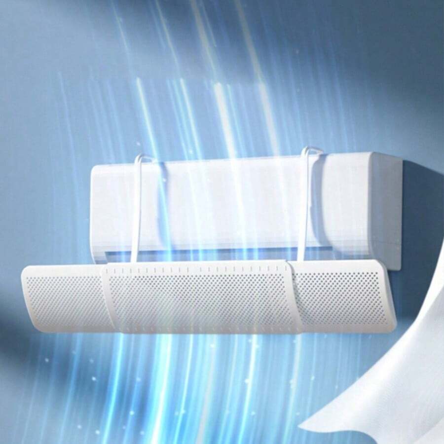 1 pieza Deflector de aire para aire acondicionado, sin necesidad de instalación, deflector de salida de aire AC, tipo colgante, escudo de viento universal para aire acondicionado - A - Ver 1