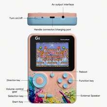 YIYI 500-In-1 Retro Handheld Game Console, 2.4" Large Screen, 1020mAh Battery, Portable Retro Handheld Game Player With 500 Classic FC Games And Controller, Plug And Play, TV Connection Supported, 4 Color Options, 1 Unit - Single/Dual Player - Multicolor - View 11