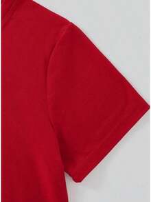 Camiseta gráfica de manga corta para mujer, con un divertido estilo de moda de jubilación inspirado en una leyenda española, 100% algodón. - Rojo - Ver 6