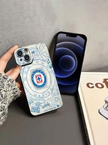 Funda para móvil con diseño de fútbol Cruz Azul. Esta elegante funda es compatible con Samsung, Apple, VIVO, OPPO, , Transsion, ,  y Honor. Fabricada en silicona TPU, ofrece protección contra golpes y caídas, además de un tacto superior. Es el regalo ideal para familiares, amigos y seres queridos, y una opción perfecta para San Valentín y Año Nuevo. - Negro - Ver 4