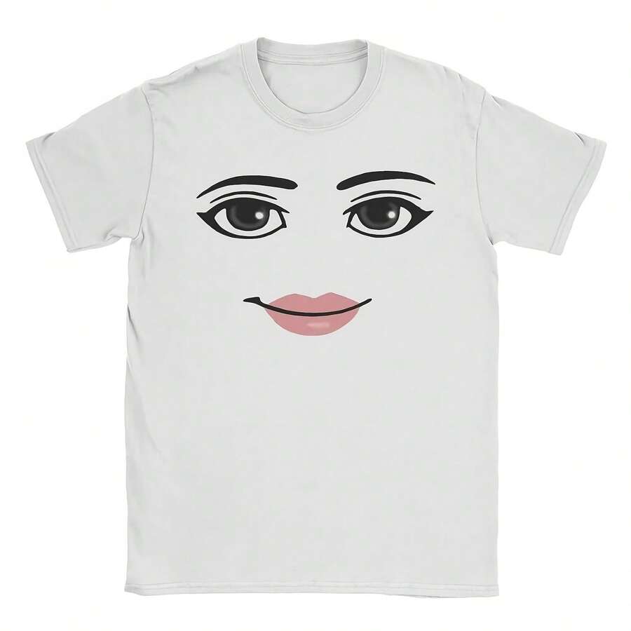 High Quality Novelty Robloxs Woman Face Game Meme Graphic T Shirts  Wo Fashion Short Sve T-Shirts Unisex Tops - 款式 - 查看 1