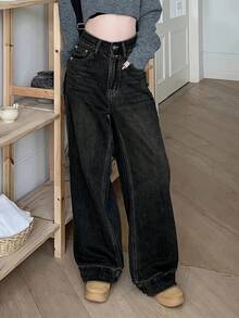 Women Jeans - ブラック - View 2