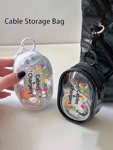 Electronic Product Storage Travel Bag, Portable Cable Organizer Bag, Suitable For Chargers, USB Cables, Earphones, Power Banks, External Hard Drives And Tech Accessories, Waterproof Travel Storage Bag With Zipper Closure - Multicolor - View 10