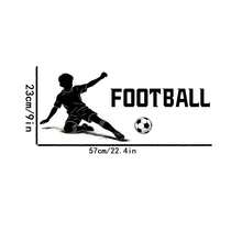 Football Player Wall Sticker, Soccer Silhouette Decal, Removable Sports Theme Home Decor - C - View 3