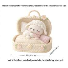 1Set Animal Crochet Kit, Crochet Kit For Beginners, Beginner Crochet Kit For Adults With Step-By-Step Text Tutorials, Sleeping Lamb DIY Crafts For Adults, Contemporary Home Decorative Ornaments, Cute Birthday Easter Day And Spring Gifts - Sleeping Lamb - View 5