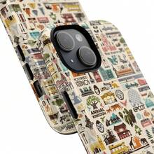 Capas resistentes para celular - Capa protetora rígida e fofa com ícones de parques para iPhone e outros dispositivos, com tema de rato, ideal para presentear amantes de rato. - 1 pedaço de papel colorido para desenho - Ver 3