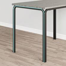 Space-Saving 3 Piece Dining Table Set For 2,Modern Rectangular Kitchen And Dining Furniture,Sturdy Table With 2 Chairs,Ideal For Apartment, Home, Bar, Dining Room, Or Kitchen,Gray - G - View 5