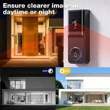 Wireless Video Doorbell, No Wifi/App Needed. Features 10.92cm Screen, Wireless Video Visual Doorbell Security Kits Support Infrared Night Vision, Dual-Way Intercom, For Villa Home Office Apartment - View 5