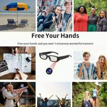 Smart Glasses Camera 1080P Digital Video Recorder, 120 Degree Wide Angle, Wearable Camera, Smart Video Glasses, Long Battery Life, Equipped With 64GB Storage Card - View 6