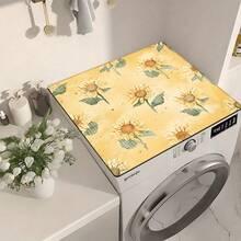 1 pieza Estera absorbente para secar platos con patrón de girasol vintage, decoración del hogar, apta para máquina de espresso, fregadero, grifo, baño, accesorios de cocina - Multicolor - Ver 7
